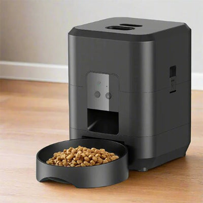 croquettes dans le distributeur de croquettes pour chat