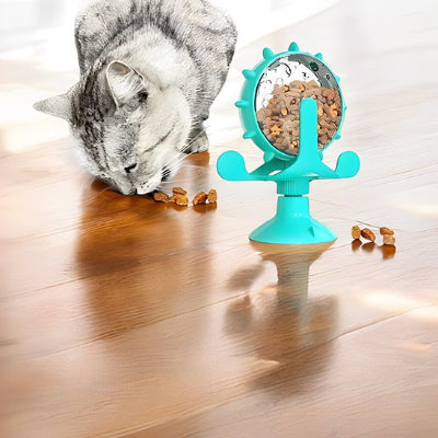 Distributeur de croquettes moderne pour chat d’intérieur, pratique et élégant