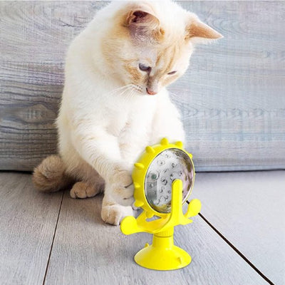 Distributeur de croquettes pour chat en plastique solide et facile à nettoyer